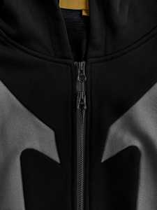 2025 fusible Patch travail Premium sweats à capuche 100% coton tissu fermeture éclair Streetwear à capuche hommes mode sweats à capuche tenue décontracté Style de rue - Product Image 2