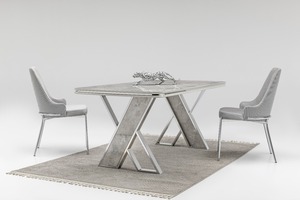 Juego de Comedor Convertible de Diseño Europeo de Lujo, Acero Inoxidable, Moderno y Extensible para Uso en Casa, Apartamento, Hotel o Villa - Product Image 4