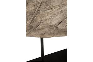 Sculpture est une pièce décorative présentant une sculpture texturée de forme organique montée sur un métal poli moderne - Product Image 5