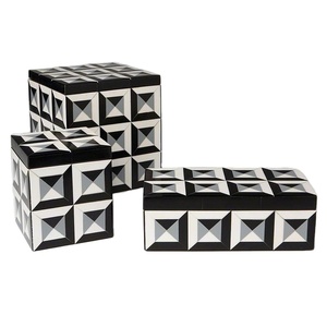 Caja de joyería con incrustaciones de resina rectangular ecológica hecha a mano, diseño de concha marina en remolino, diferentes colores para almacenamiento, uso de regalo - Product Image 1