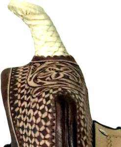 VENTA CALIENTE DE CUERO GENUINO SILLA DE CABALLO OCCIDENTAL ASIENTO CONFORT 100% CUERO CABALLO NEGRO SILLÍN INGLÉS DE LA INDIA - Product Image 4