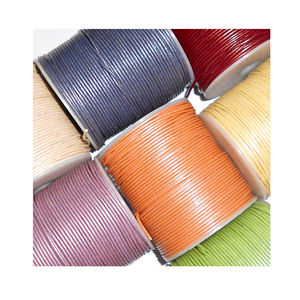 Cordones redondos de cuero vintage de 1mm a 8mm para crear accesorios de joyería metálicos y metálicos únicos - Product Image 1