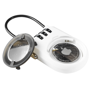 Verrou à combinaison portable ABA pour AirTag, corps léger en ABS blanc pour utilisation en extérieur - Product Image 6