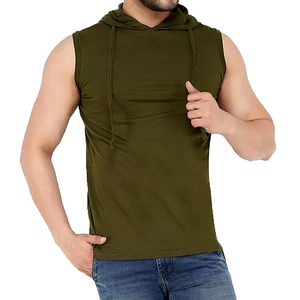 Sudaderas sin Mangas Ligeras al por Mayor, 100% Algodón, para Gimnasio y Entrenamiento, Sudaderas sin Mangas 100% Algodón Orgánico para Hombre, Impresión Personalizada - Product Image 4