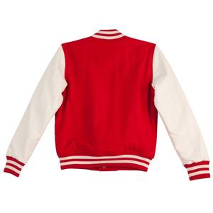 Veste de baseball Letterman personnalisée en gros de bonne qualité Manteau d'hiver en laine Corps en cuir à manches Bomber Varsity Jacket pour hommes - Product Image 5