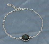 Bracelet chaîne ajustable en argent sterling 925 pur, plaqué rhodium, coupe facettes brillantes naturelles, tendance classique, au meilleur prix