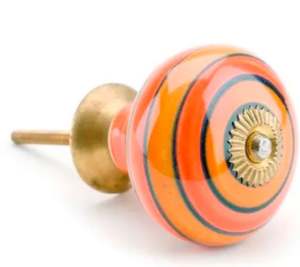 Perillas y tiradores de cerámica pintados de azul, proveedor mayorista de perillas de armario de cajón de puerta ecológicas - Product Image 2