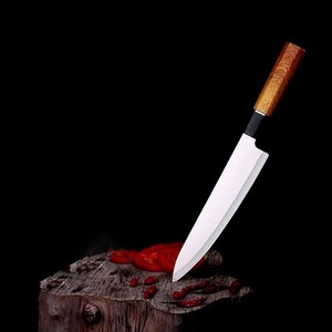 Chef profesional, cuchillo de cocina Santoku hecho a mano personalizado, hoja de acero D2 de alta calidad con Funda de cuero para chefs caseros - Product Image 3