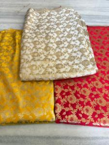 Tissu de broderie de conception jacquard de luxe Cocons de soie naturelle bio texturés lisses Fibre naturelle imprimée tricotée unique - Product Image 2