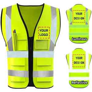 Tout nouveau gilet de sécurité réfléchissant haute visibilité personnalisé pour les travaux de construction ou les activités de plein air vêtements de travail appropriés - Product Image 1