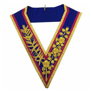 Collier de robe brodé grand rang de marque maçonnique sur mesure Colliers maçonniques de haute qualité - Product Image 1
