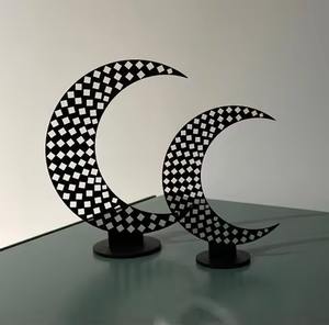 Décoration de table en fer doré Ramadan Kareem, centre de table parfait, fer durable, finition dorée - Product Image 3