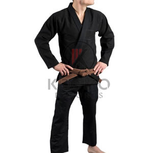 Uniforme de kárate Jiu Jitsu Gi de peso pesado personalizado con diseño de logotipo frontal, nuevos trajes de artes marciales - Product Image 6