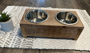 ยก/ยกชามสุนัขขาตั้งไม้เซรามิคสําหรับขนาดกลางขนาดใหญ่,ลื่นHeavy Wythedอาหารสุนัขน้ําผู้ถือจาน - Product Image 5