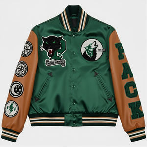 Chaqueta Universitaria de Chenilla Bordada Más Vendida para Hombre, Chaqueta de Béisbol Letterman Personalizada al por Mayor - Product Image 1