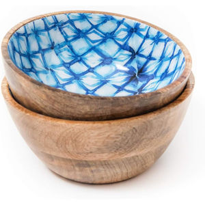 Cuenco de sopa de madera de mango hecho a mano, diseño elegante impreso a mano, perfecto para decoraciones de bodas y uso de cubiertos domésticos - Product Image 6