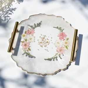 Juego de 3 bandejas de servicio de resina de nuevo diseño puro con la mejor calidad y material a un precio muy asequible - Product Image 2