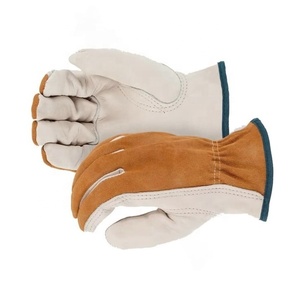 ถุงมือหนังสีขาวสำหรับขับรถ100% หนังกวางทำจากหนังกวาง - Product Image 3