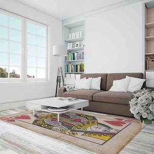 Tapis imprimé : Tapis personnalisé antidérapant pour salle de jeux, cadeau de pendaison de crémaillère moderne, avec tapis à poils doux - Product Image 3