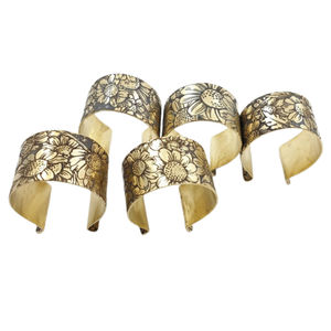 Suministro de fábrica de lujo, de diseño moderno de la servilleta India, anillos en forma de frutas chapados en plata, Metal para restaurante, Hotel, uso de fiesta - Product Image 5