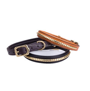 Collier en cuir réglable pour chien, accessoires sur mesure pour animaux domestiques, de qualité supérieure, avec cristal - Product Image 3