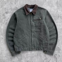 Chaqueta Bomber Reversible con Cremallera para Hombre, Otoño, para Exteriores, OEM, Ropa de Trabajo Personalizada, Logotipo Frontal, Poliéster/Algodón, Lona, Estilo Camionero, 12oz, Detroit
