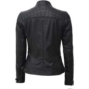 Chaquetas de Mujer al por Mayor, Ropa de Moda, Chaquetas de Cuero Genuino para Mujer, Chaquetas de Cuero Elegantes de Venta Caliente para Mujer, OEM - Product Image 4