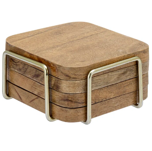 Posavasos de té de madera decorativo de mesa de cocina hecho a mano indio Acabado natural de madera de mango para té Café Vino para restaurantes - Product Image 4
