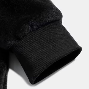 Custom Baggy Autumn Winter Thick <b>Velour</b> <b>Hoodie</b> Long Sleeves Plain No String Hooded Sweatshirt Custom Velvet <b>Hoodie</b> - Product Image 5