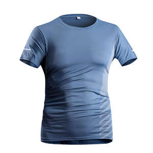 T-shirts sportifs en sérigraphie avec logo personnalisé, tissu tricoté, matière en spandex et polyester, coupe ajustée, qualité supérieure, OEM pour hommes - Product Image 4