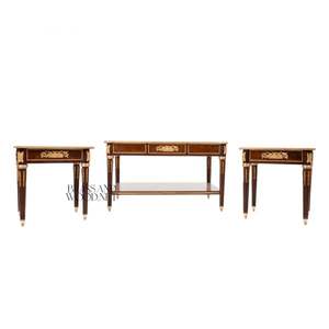 Juego de Mesa Consola Clásica de Madera de Lujo con Detalles en Latón - Product Image 1