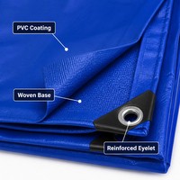 Bâche en PVC tissé enduit, résistante à l'eau, au vent et aux UV, de couleur brun foncé, pour tentes et usage industriel