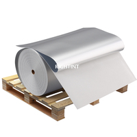Film auto-adhésif PET argent mat jet d'encre UV adhésif activé par l'eau étanche et réutilisable pour l'impression d'étiquettes sur emballages
