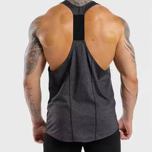 Camiseta informal de verano con cuello redondo para hombre, camiseta sin mangas con diseño para correr, deportes, Fitness, camiseta sin mangas de Color sólido para hombre - Product Image 3