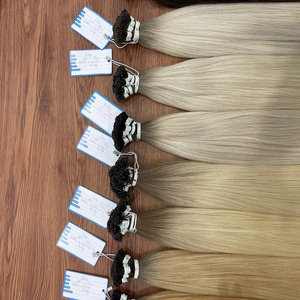 Extensions de cheveux I-Tip les plus vendues, ondulées naturelles, 100% cheveux humains vietnamiens, couleur blonde brillante, sans nœuds, sans perte de cheveux - Product Image 2