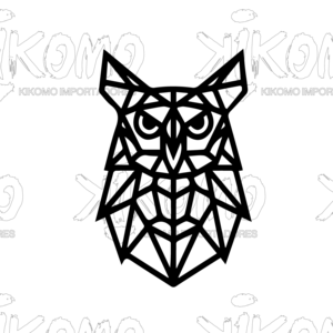 Hibou géométrique en MDF noir - Product Image 5
