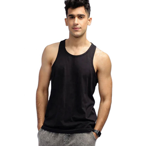 Buy Summer Wear Mens Sleeveless Tank Top Cotton Fitness Shirt Breathable Sports <b>Muscle</b> <b>Vest</b> with Custom Logo and Color Options - Product Image 1