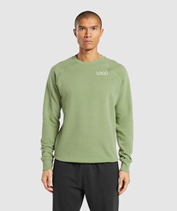 Nouveau vert sauge manches Ragan 100% coton sweat à capuche pour hommes Logo personnalisé Slim Fit décontracté en gros unisexe pull à capuche - Product Image 1