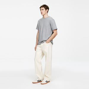 T-Shirt New Washed Sun Faded T-shirts Loose Fit Short Sleeve Knitted Fabric - Product Image 5