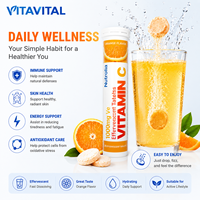 Comprimé effervescent de vitamine 1000mg, renforce l'immunité et la résistance, complément vitaminique à haute teneur, saveurs et étiquettes personnalisées, végétalien