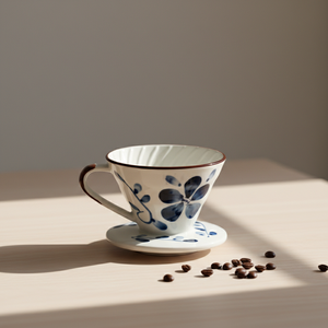 Top Sale 3460661SET-0.36 Durable Porcelain <b>Pot</b> & Dripper <b>Set</b> Compact Design For Camping & Travel Brewing - Product Image 6