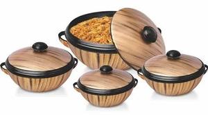 Juego de Cazuelas Aisladas de Plástico ANAX 800/1500/2200/3500/6500 mL, Calidad Premium, Redondas, para Uso Doméstico, Hechas en India - Product Image 4