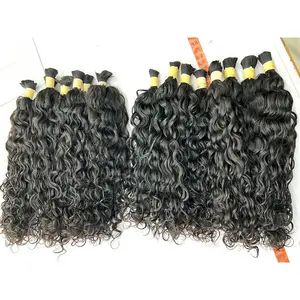 Miglior fornitore di capelli sfusi del tempio indiano di capelli doppi disegnati di alta qualità doppi disegnati per uso in fabbrica