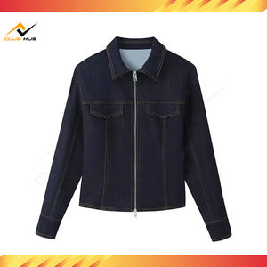 Nouveau modèle Automne/Hiver pour femme, style vintage, coupe classique, décontracté, en denim éco-responsable imprimé, avec tissu extensible (Spandex/Polyester) et manches longues - Product Image 2