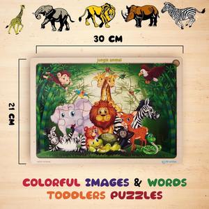 Factory Direct OEM-ODM Educational Wooden Jungle <b>Animal</b> <b>Jigsaw</b> <b>Puzzle</b> Customizable for Bulk Orders - Product Image 3