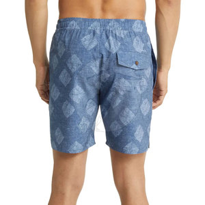 Pantalones cortos de playa para hombre, novedad, cómodos, de algodón y poliéster, transpirables, con cierre de cintura elástica, diseño sólido y elegante - Product Image 2