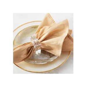 Servilletero de acrílico, diseño de servilleta de Hotel para decoración de mesa de boda, servilletero, soporte de anillo para tamaño personalizado - Product Image 1