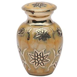 Urnas de cremación de estilo Floral turquesa, urna blanca ligera hecha a mano para adultos y mascotas, urnas de recuerdo para cenizas de entierro conmemorativo - Product Image 5