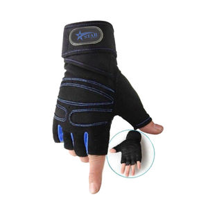 Venta caliente Entrenamiento de gimnasia Deportes Fitness Guantes de levantamiento de pesas Soporte de muñeca Guantes de levantamiento de pesas de 2 piezas - Product Image 1