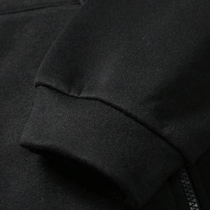 Sweatshirt à capuche avec fermeture éclair lavé à l'acide personnalisé survêtement patchwork lourd costume avec logos brodés - Product Image 6